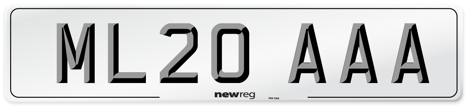 ML20 AAA Number Plate from New Reg